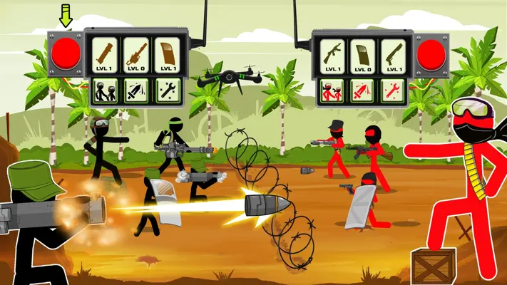 Stickman Army Team Battle android App screenshot 2